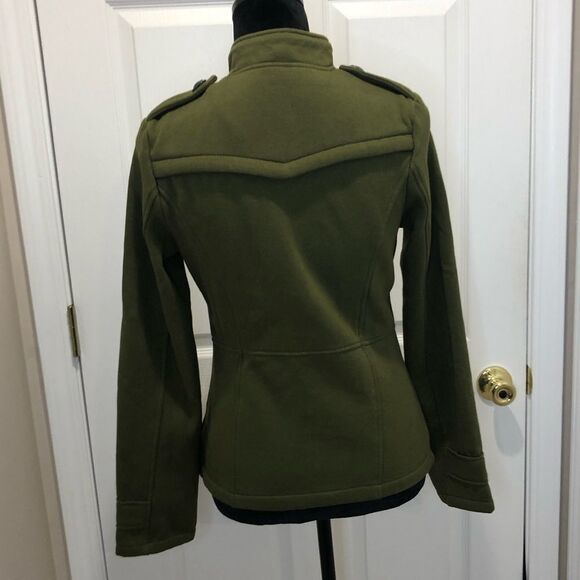 Mossimo Utility & Style Camo green button front jacket high collar jacket - Picture 13 of 14